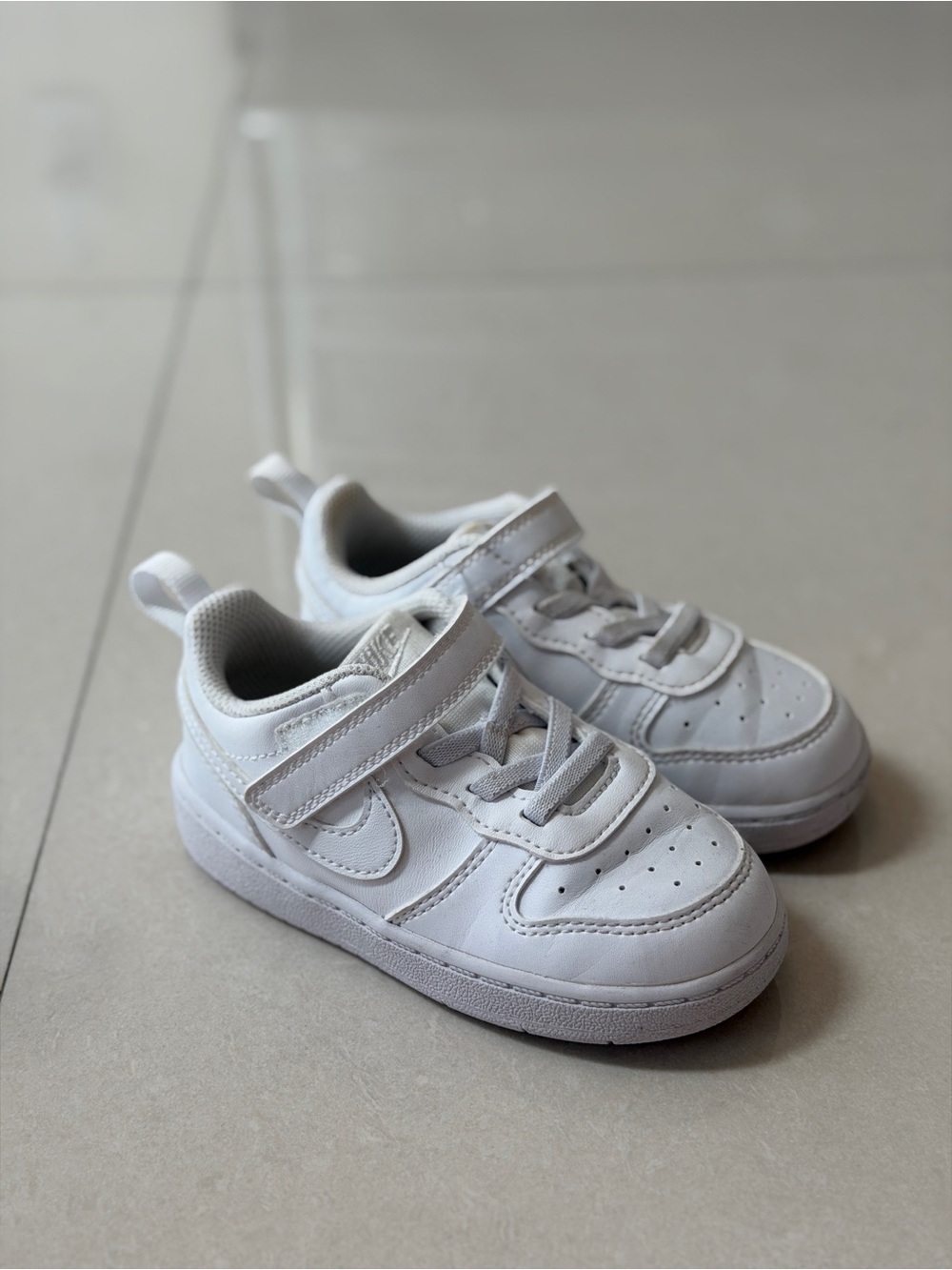 Nike Air Max White Kids Velcro & Lace Sneakers